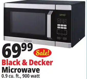 Ocean State Job Lot Black + Decker 900W Stainless Steel Microwave Oven offer