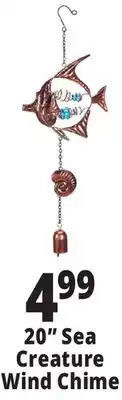 Ocean State Job Lot 20 Sea Creature Wind Chime offer