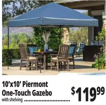 Ocean State Job Lot Piermont 10'x10' One-Touch Instant Gazebo offer