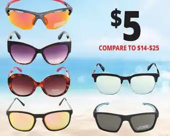 Ocean State Job Lot FAMOUS MAKER SUNGLASSES offer