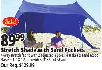 Ocean State Job Lot Crown Shades Stretch Shade Beach Canopy 9' x 9' offer
