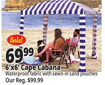 Ocean State Job Lot Crown Shades Cape Cabana Beach Canopy 6.5 offer