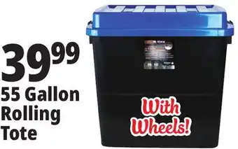 Ocean State Job Lot Gracious Living Premium Rolling Storage Tote with Lid 55 gal offer