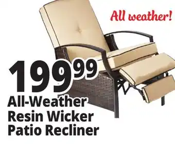 Ocean State Job Lot All-Weather Resin Wicker Patio Recliner offer