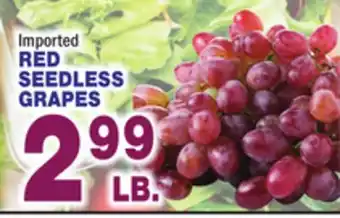 Bravo Supermarkets RED SEEDLESS GRAPES offer
