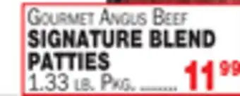 Bravo Supermarkets GOURMET ANGUS BEEF SIGNATURE BLEND PATTIES offer