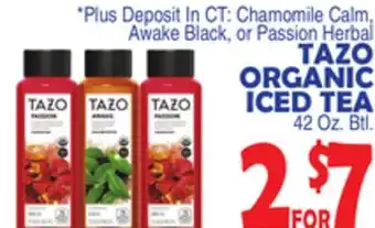 Bravo Supermarkets TAZO ORGANIC ICED TEA offer