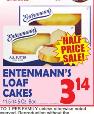 Bravo Supermarkets ENTENMANN'S LOAF CAKES offer