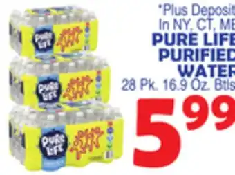 Bravo Supermarkets PURE LIFE PURIFIED WATER offer