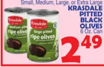 Bravo Supermarkets KRASDALE PITTED BLACK OLIVES offer