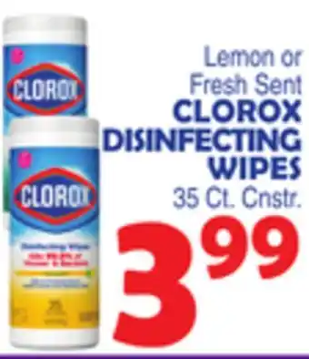 Bravo Supermarkets CLOROX DISINFECTING WIPES offer