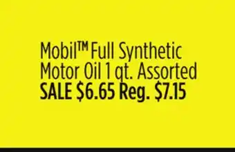 Dollar General Mobil Full Synthetic Motor Oil offer