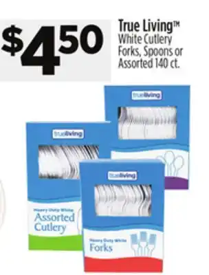 Dollar General True Living White Cutlery offer