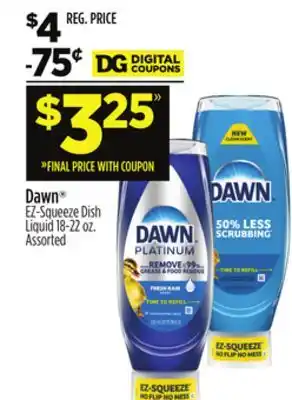 Dollar General Dawn EZ-Squeeze Dish Liquid offer