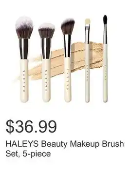 Costco HALEYS Beauty Makeup Brush Set, 5-piece offer