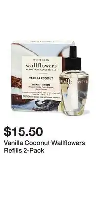 Bath & Body Works Vanilla Coconut Wallflowers Refills 2-Pack offer