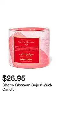 Bath & Body Works Cherry Blossom Soju 3-Wick Candle offer