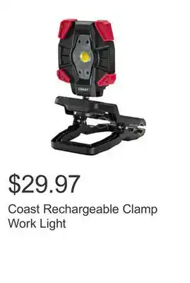 Costco Coast Rechargeable Clamp Work Light offer