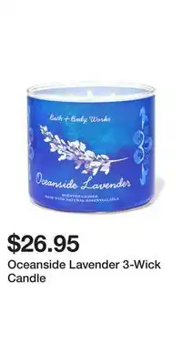 Bath & Body Works Oceanside Lavender 3-Wick Candle offer