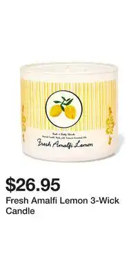 Bath & Body Works Fresh Amalfi Lemon 3-Wick Candle offer