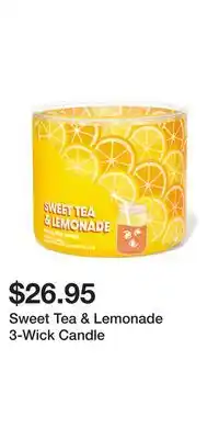 Bath & Body Works Sweet Tea & Lemonade 3-Wick Candle offer