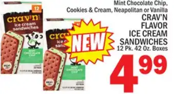 C Town CRAV'N FLAVOR ICE CREAM SANDWICHES offer