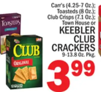 C Town KEEBLER CLUB CRACKERS 9-13.8 Oz. Pkg offer