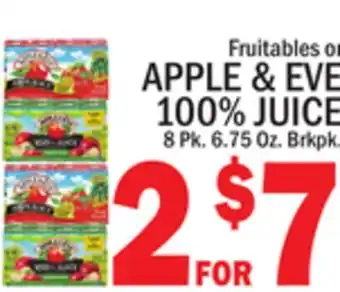 C Town APPLE & EVE 100% JUICE offer