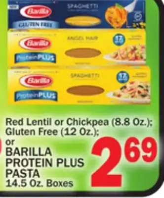 C Town BARILLA PROTEIN PLUS PASTA 14.5 Oz. Boxes offer