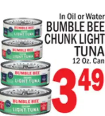 C Town BUMBLE BEE CHUNK LIGHT TUNA offer