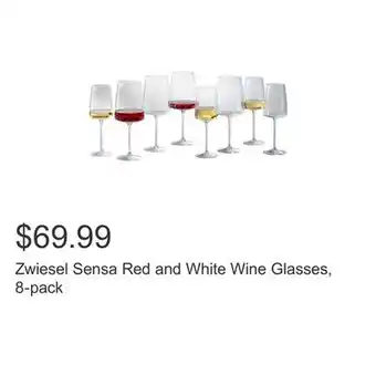 Costco Zwiesel Sensa Red and White Wine Glasses, 8-pack offer