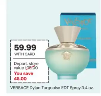 CVS VERSACE Dylan Turquoise EDT Spray 3.4 oz offer