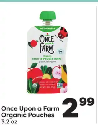 Weis Markets Once Upon a Farm Organic Pouches offer