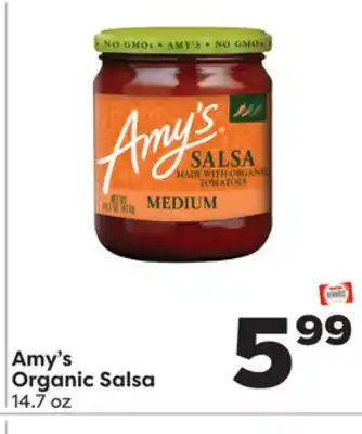 Weis Markets Amy's Organic Salsa offer