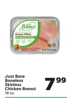 Weis Markets Just Bare Boneless Skinless Chicken Breast offer