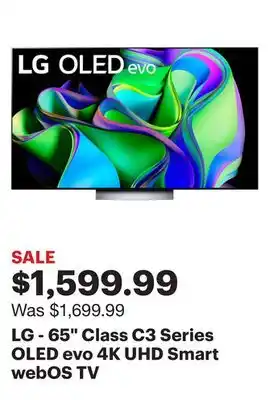 Best Buy LG - 65 Class C3 Series OLED evo 4K UHD Smart webOS TV offer