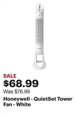 Best Buy Honeywell - QuietSet Tower Fan - White offer