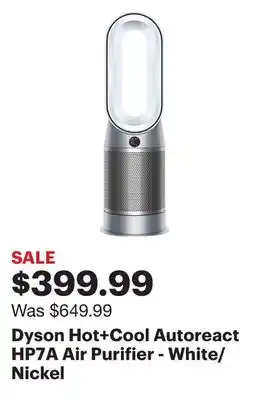 Best Buy Dyson Hot+Cool Autoreact HP7A Air Purifier - White/Nickel offer