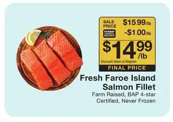 Fairway Store Market Fresh Faroe Island Salmon Fillet offer
