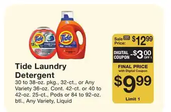 Fairway Store Market Tide Laundry Detergent offer