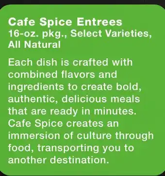 Fairway Store Market Cafe Spice Entrees offer