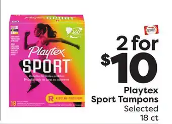 Weis Markets Playtex Sport Tampons offer