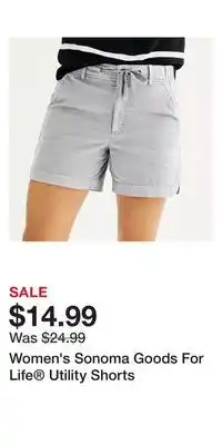 Kohl's Women's Sonoma Goods For Life Utility Shorts offer