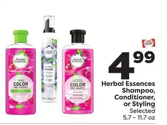 Weis Markets Herbal Essences Shampoo, Conditioner, or Styling offer