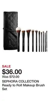 Kohl's SEPHORA COLLECTION Ready to Roll Makeup Brush Set offer