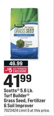 Ace Hardware Scotts 5.6 Lb. Turf Builder Grass Seed, Fertilizer & Soil Improver offer