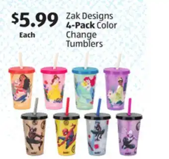 Aldi Zak Designs 4-Pack Color Change Tumblers offer
