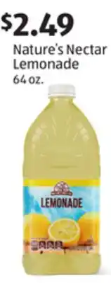 Aldi Nature's Nectar Lemonade offer