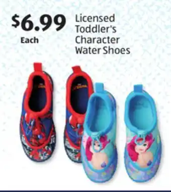 Aldi Licensed Toddler's Character Water Shoes offer