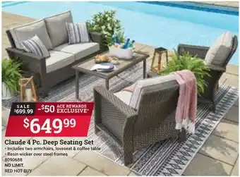 Ace Hardware Claude 4 Pc. Deep Seating Set offer